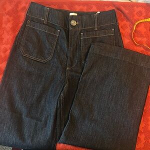 The Colette Crop Wide-Leg Jeans by Maeve Anthropologie